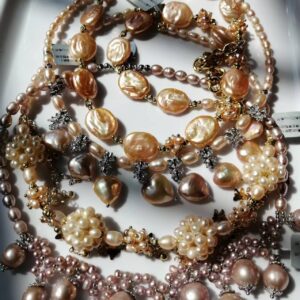 pearl necklace, diy necklace, shine pearl